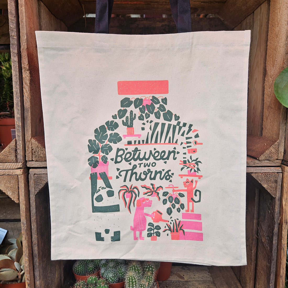Between Two Thorns Canvas Tote Bag