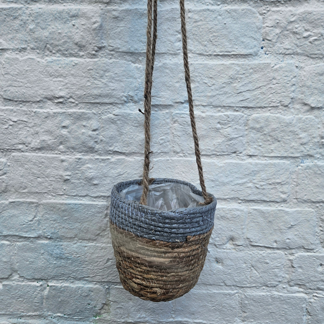 Rope hanging baskets- 12cm (various colours)