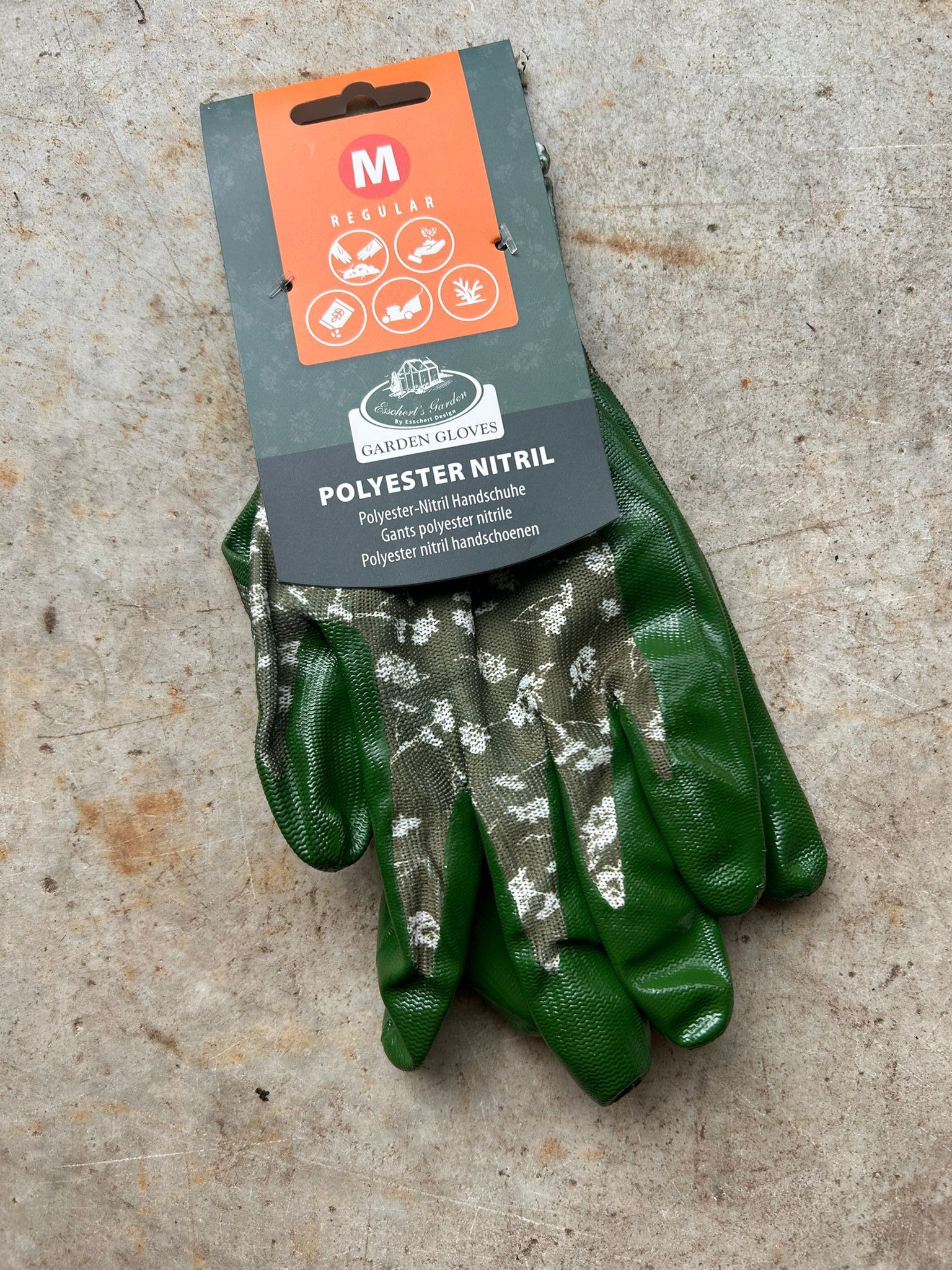 Esschert Design Gardening Gloves - Green (Size: M)