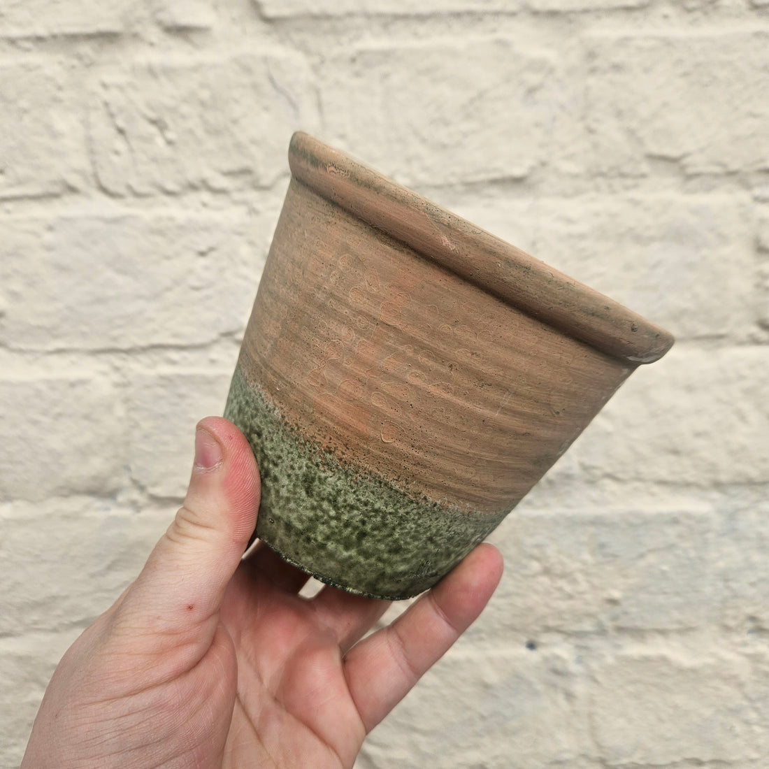 Concrete Pots with Green Finish (Various Sizes)