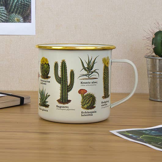 Botanical cacti and succulents Enamel Mug