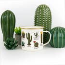 Botanical cacti and succulents Enamel Mug