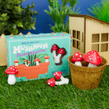 Mushroom Plant Markers - decor for your plant pots