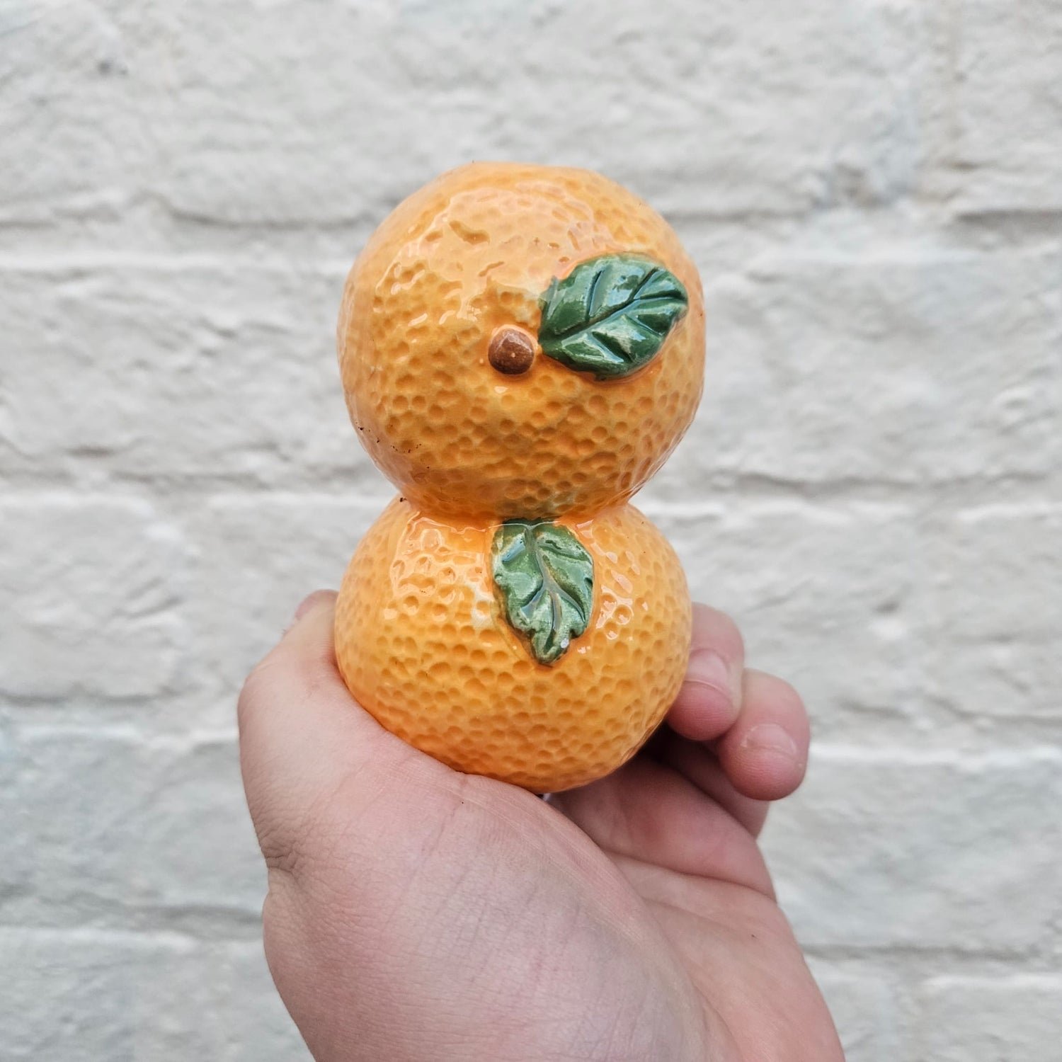 Oranges/satsuma/clementine ceramic stem flower vases