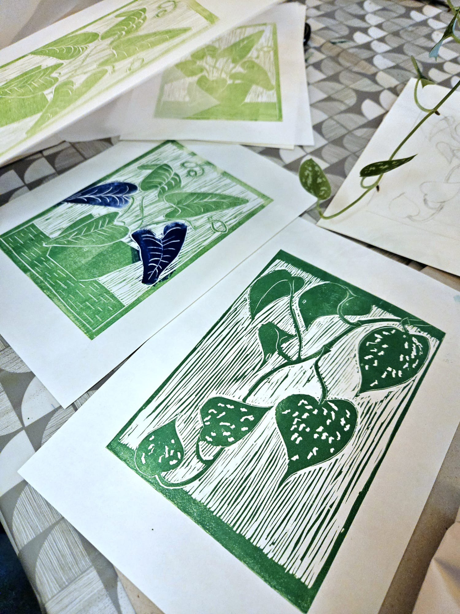 09/03/25 at 1pm Botanical linocut printing with ejsparkles