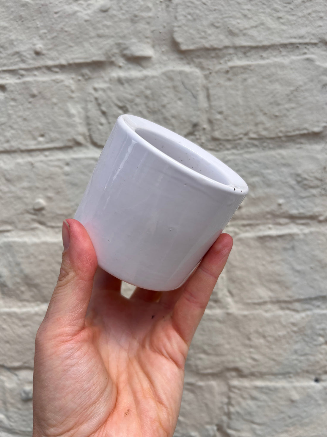 Small ceramic pots to house nursery pots 6cm diameter or below