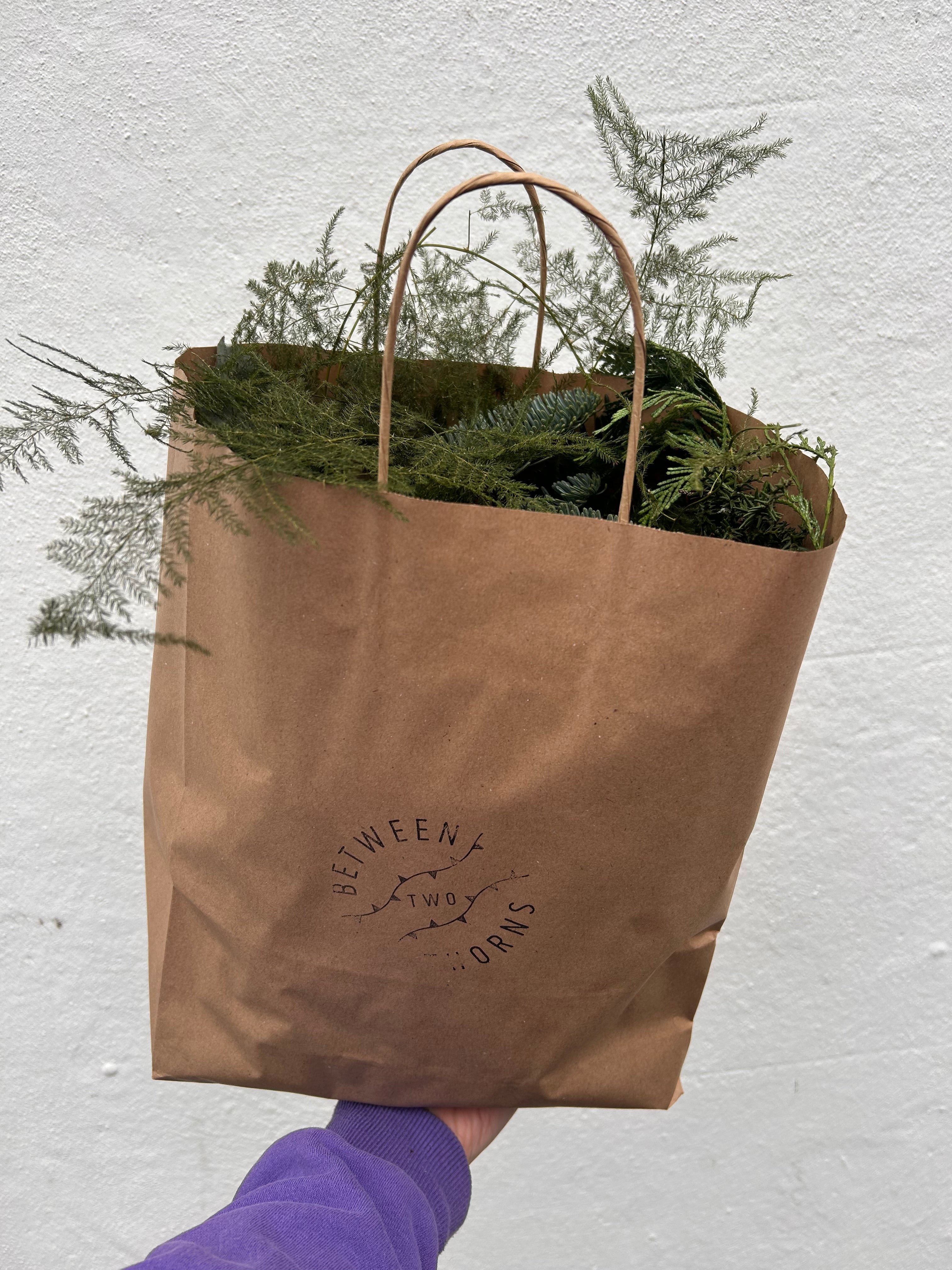 Mystery bag of Christmas foliage