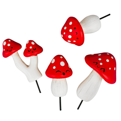 Mushroom Plant Markers - decor for your plant pots