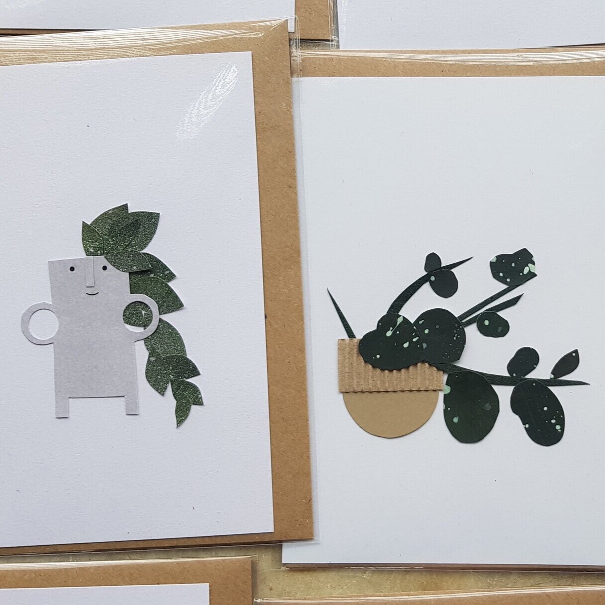 Handmade botanical greeting cards