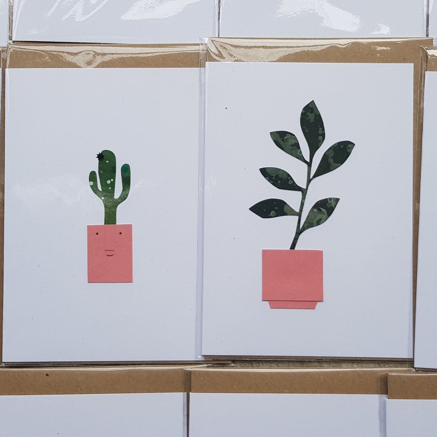 Handmade botanical greeting cards