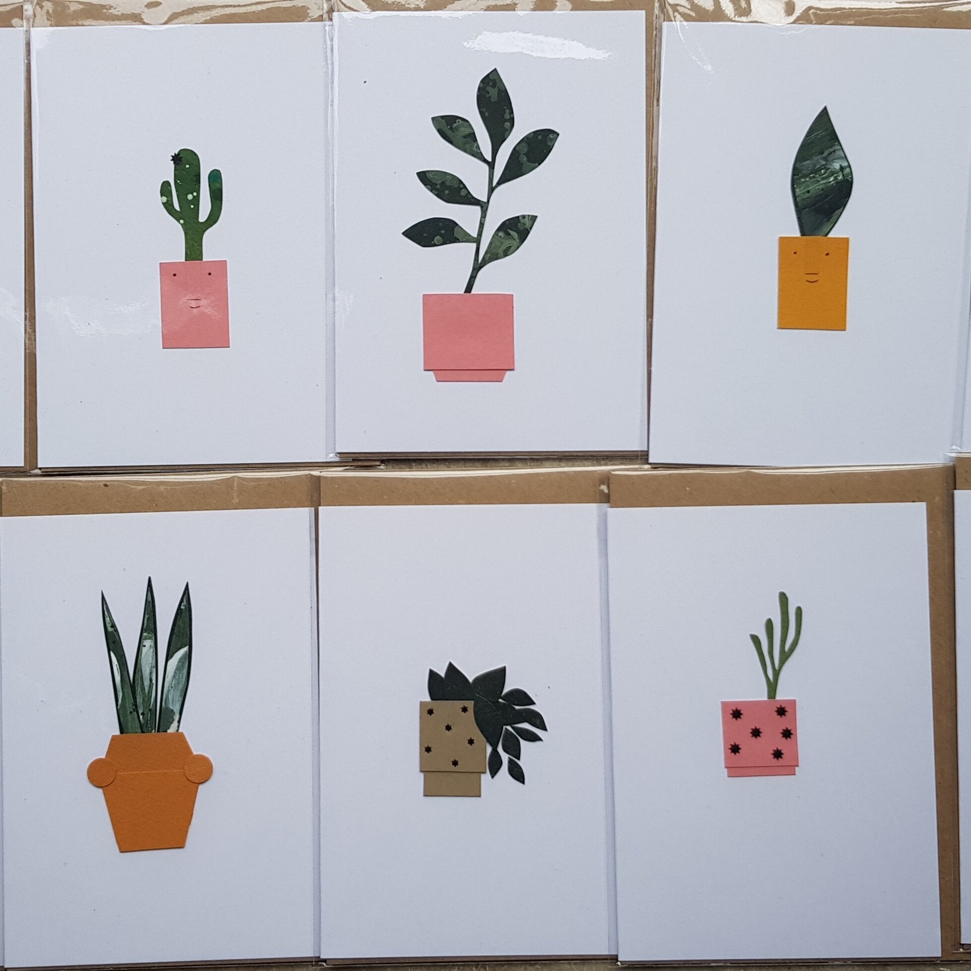 Handmade botanical greeting cards