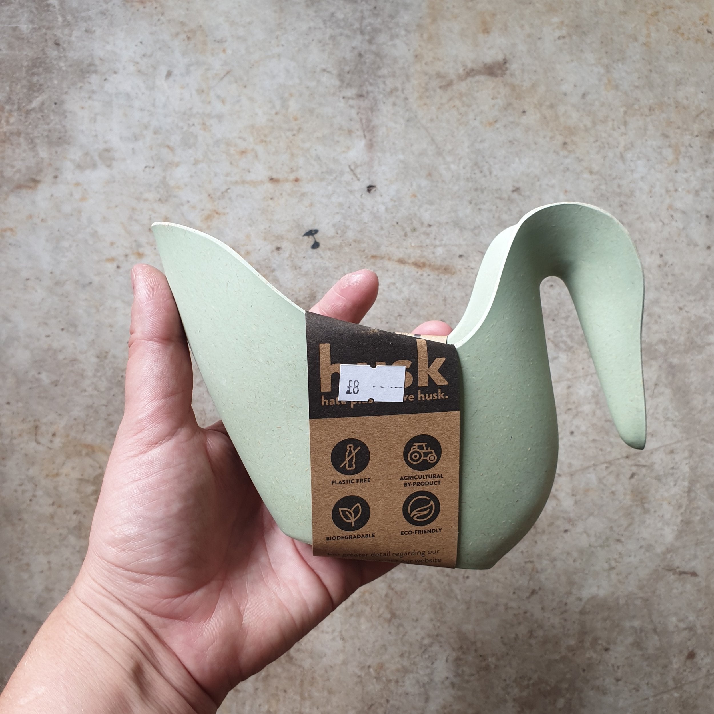 Small mint green swan watering can by Husk