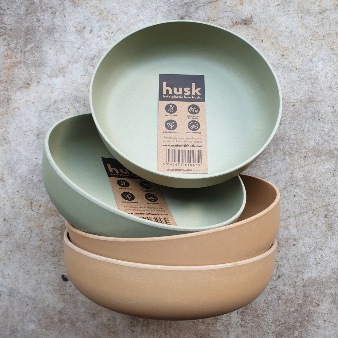 Small disk planter 17cm by Husk -2 available colours