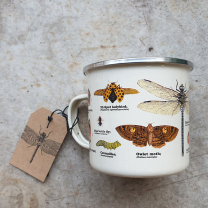 Enamel mugs with botanical illustrations (4 designs available)