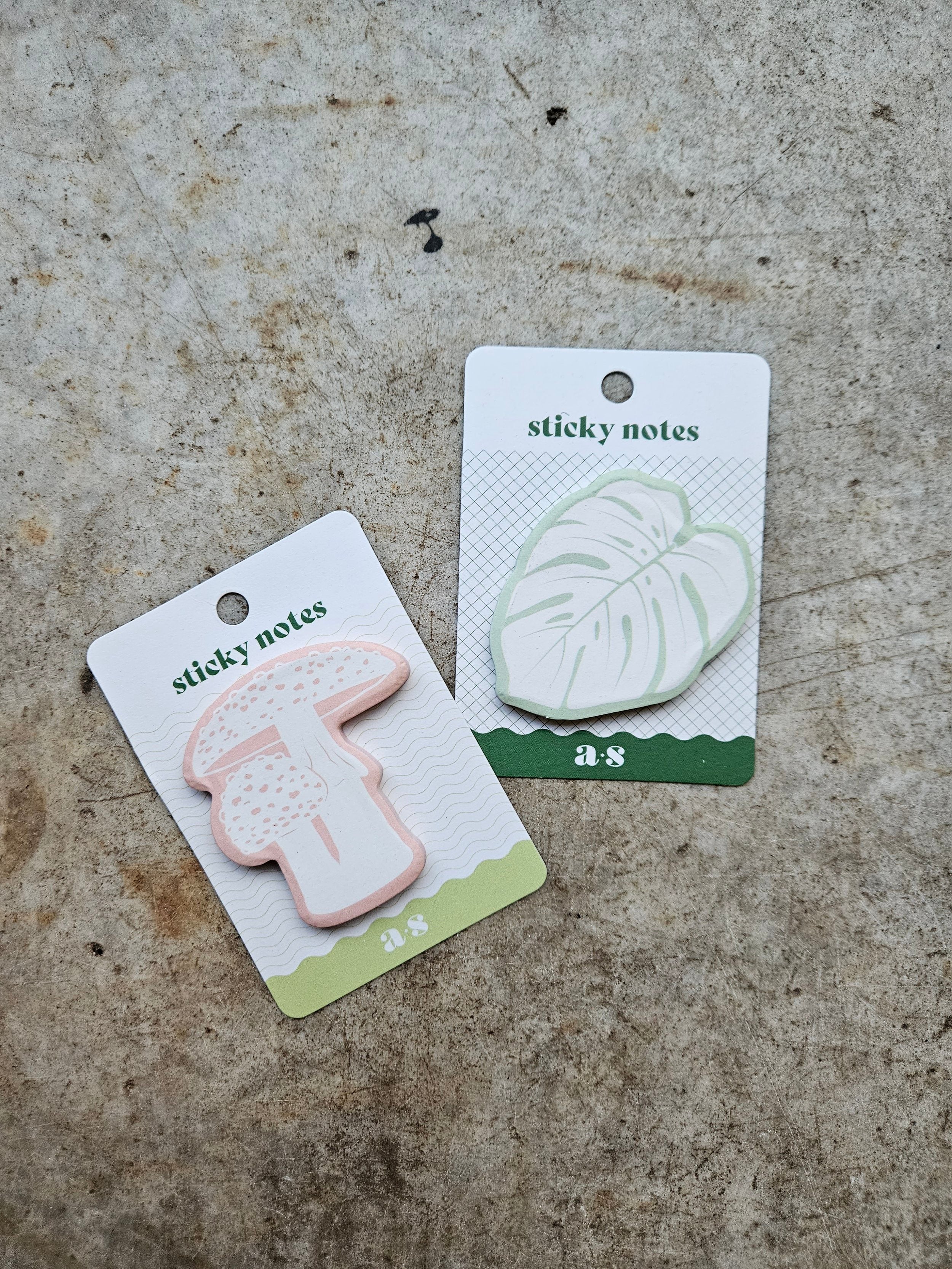 Monstera Leaf Sticky notes by Another Studio (Cheeseplant sticky notes)