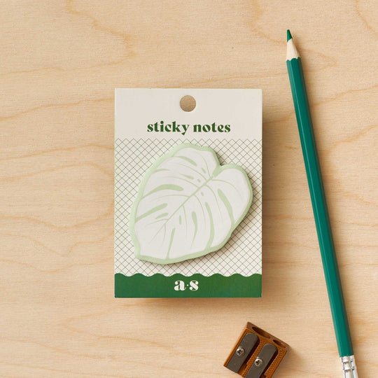 Monstera Leaf Sticky notes by Another Studio (Cheeseplant sticky notes)
